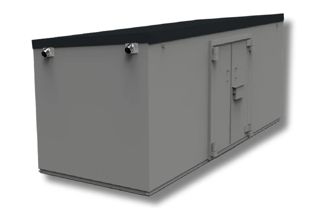 Containerhvelv 20 fot Grade V med to-fløyet dør Grade VI